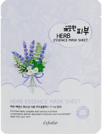 Esfolio Maseczka W Płachcie Do Twarzy Z Ekstraktami Ziołowymi Pure Skin Essence Herb Mask Sheet 25Ml