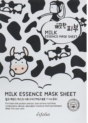 Esfolio Mleczna Maseczka W Płachcie Do Twarzy Pure Skin Milk Essence Mask Sheet 25Ml
