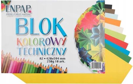 Enpap Blok Techniczny Kolorowy A2