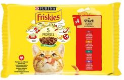 Friskies karma mokra w sosie dla kotów z kurczakiem wołowiną jagnięciną kaczką 4x85G