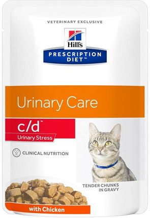 Hill's Prescription Diet c/d Feline Urinary Stress Chicken w torebce aluminiowej 12x85G