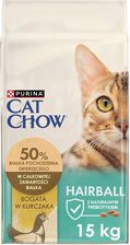 Cat Chow Hairball Dla Kotów Minimalizująca Powstawanie Kul Włosowych Bogata w Kurczaka 15kg