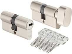 Abus Komplet Wkładek 50/50 Atestowane Klasa C Nikiel Perłowy D10+KD10NP5050G