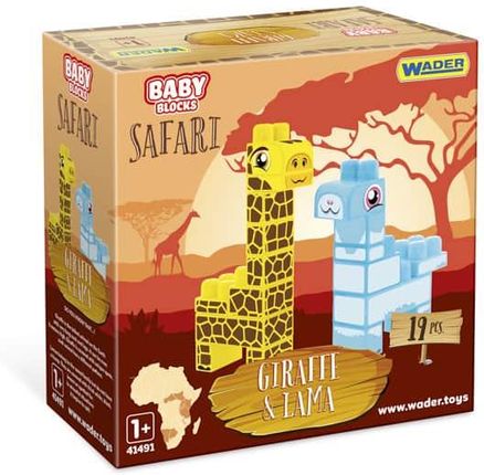 Wader Baby Blocks Safari Klocki 41491 Żyrafa I Lama