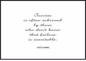 Plakat Sukces - z sentencją Coco Chanel