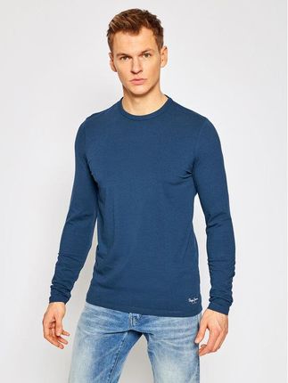 Pepe Jeans Longsleeve Orginal Basic PM503803 Granatowy Slim Fit - Ceny i opinie T-shirty i koszulki męskie QEMY