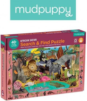 Mudpuppy Puzzle Obserwacyjne Afrykańskie Safari 64El.