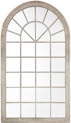 Beliani Lustro ścienne wiszące w kształcie okna łukowego 76 x 130 cm dekoracja styl vintage