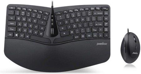 Zestaw klawiatura + mysz Perixx PERIDUO-406 Ergonomic czarny 11648