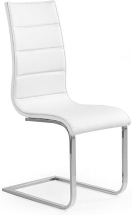 Halmar Krzesło K-104 Biały Eco Skóra Sklejka Chrom