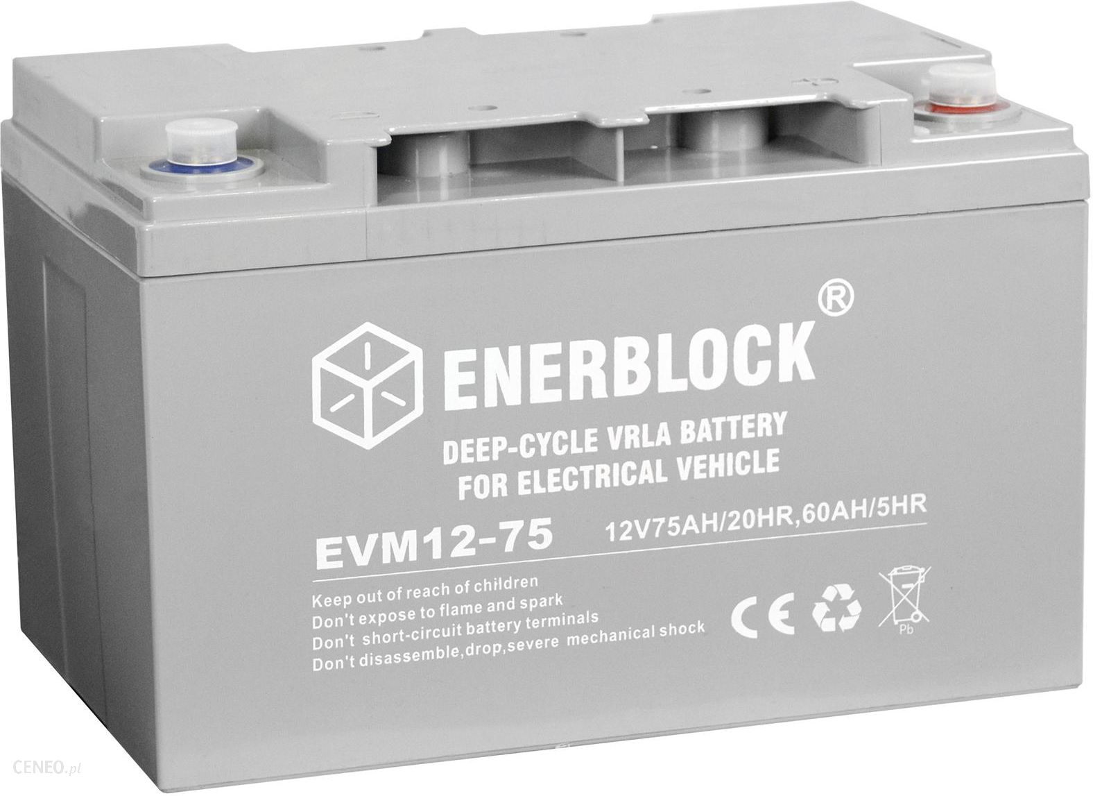Enerblock AGM Traction EVM12-75 12V 75Ah - Opinie i ceny na