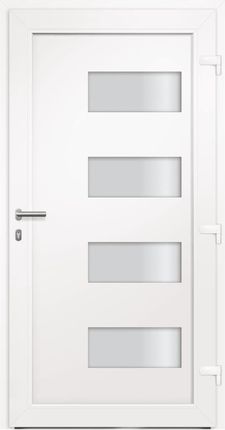 Vidaxl Drzwi Zewnętrzne Aluminium I Pvc Białe 110x210 3056820