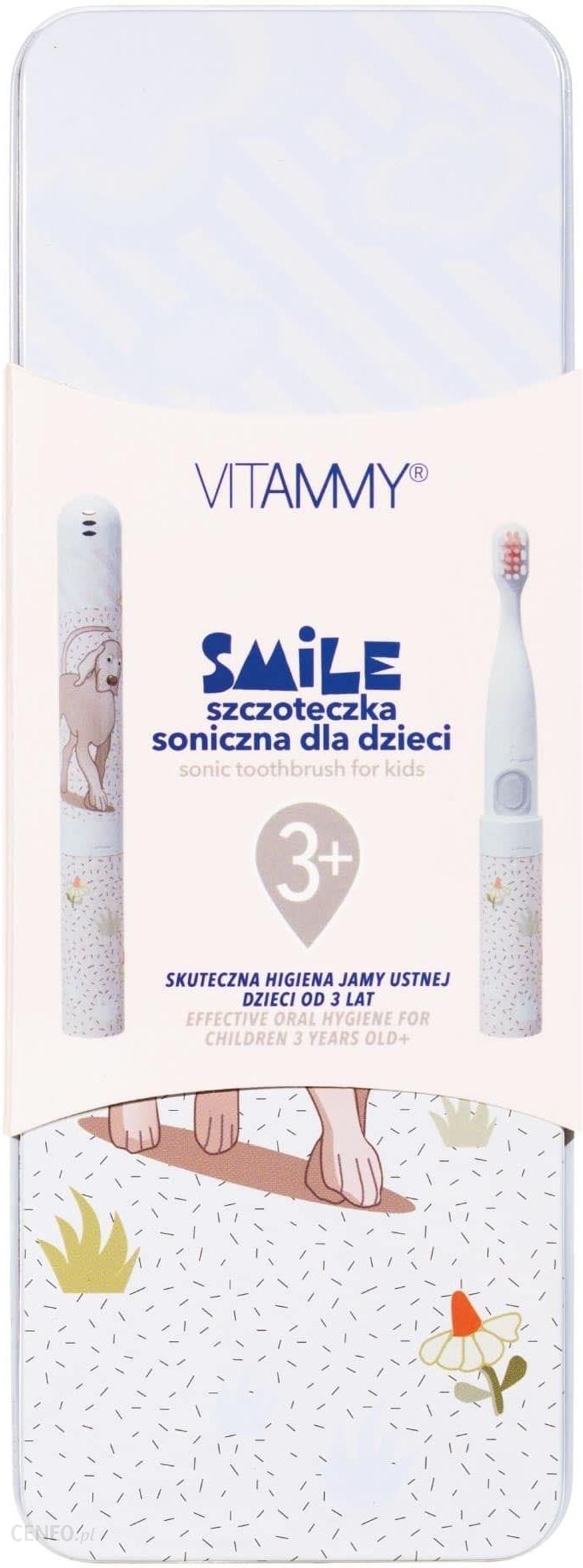 Vitammy Smile pies Szczoteczka soniczna do zębów mlecznych dla dzieci 3+ z etui