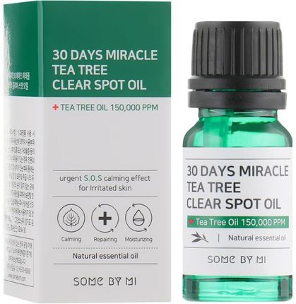Some By Mi Łagodzący Olejek Do Twarzy Do Skóry Wrażliwej 30 Days Miracle Tea Tree Clear Spot Oil 10Ml