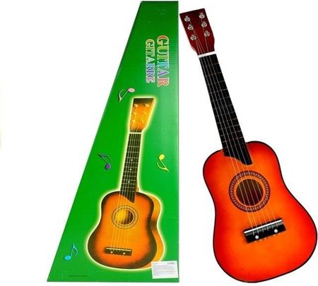 Lean Toys Gitara Drewniana Klasyczna Z Kostką Czerwona 60Cm