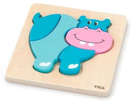 Viga 59932 Pierwsze Puzzle Maluszka Hipopotam