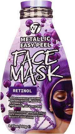 W7 Metallic Easy-Peel Face Mask Metaliczna Maska Do Twarzy Retinol 10G