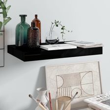 Zdjęcie vidaXL Półka Ścienna Czarna Wysoki Połysk 40 X 23 3 8 Cm Mdf - Kartuzy