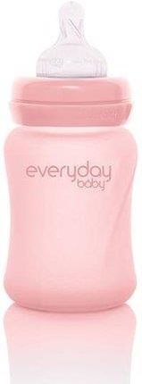 Everyday Baby Szklana butelka ze smoczkiem S 150ml różowa