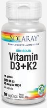 Solaray Vitamina D3 i K2 60 Vcaps 5000 Ui