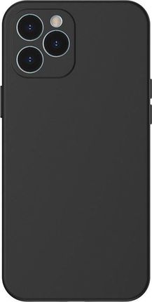 Baseus Liquid Silica Gel Case Elastyczne żelowe etui iPhone 12 Pro Max Czarny (WIAPIPH67N-YT01)