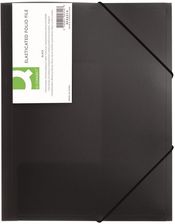 Zdjęcie Q-Connect Teczka Z Gumką Pp A4 400 Mikr. 3-Skrz. Transparentna Czarna - Nowa Sarzyna
