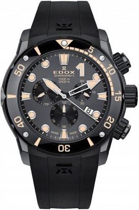 Edox CO-1 SHARKMAN II Chronograph 10234 357GN NIN - Zegarki