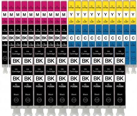 Superbulk Zestaw 10 Kompletów Tuszy Do Drukarki Canon (Zamiennik Pg5, Cli8B) Pixma Ip3500 Ip4200 Ip4200R + 10X Czarnych Tuszy (BC5BKBC8BKCMY)