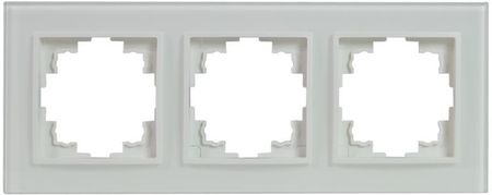 Tayama Ramka Potrójna Do Wyłączników I Gniazd Modern Białe Szkło (H1D003W)