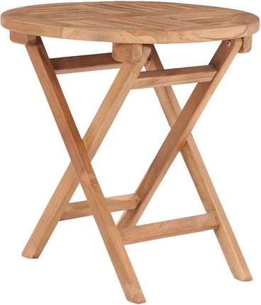 Vidaxl Składany stolik ogrodowy, 45 cm, lite drewno tekowe 48976
