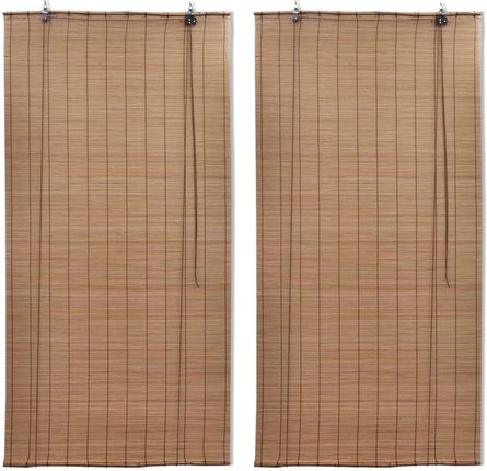Bambusowe rolety  2 szt   120 x 220 cm  brązowe