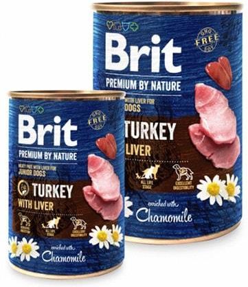 Brit Premium By Nature Turkey With Liver Junior 24X800G