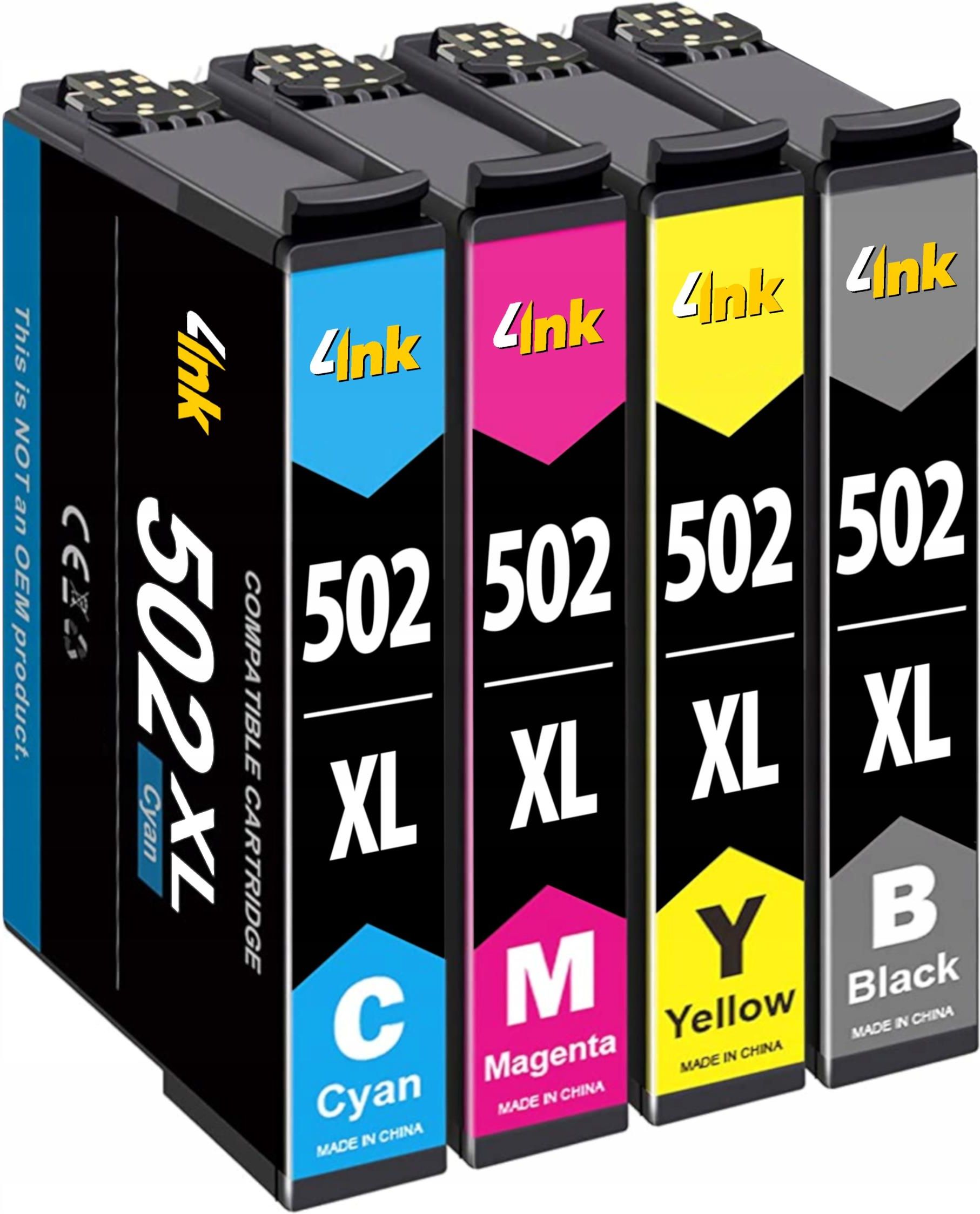 Tusz 4INK 4X TUSZ DO EPSON 502 XL XP-5100 WF-2860 WF-2865 do drukarki ...