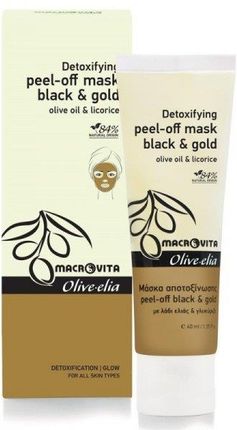 Macrovita Olive-Elia Detoksykująca Maska Peel-Off Z Aktywnym Węglem I Złotem 40Ml
