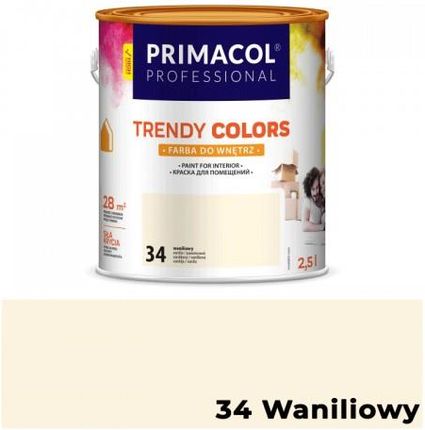 Primacol Farba Do Wnętrz Trendy Colors Waniliowy 2,5L