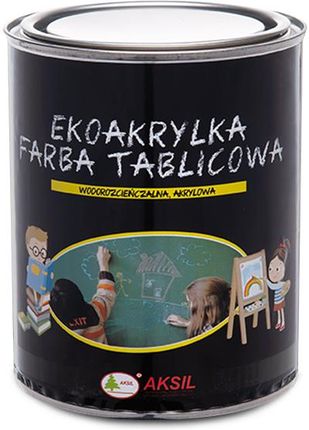 Aksil Farba Tablicowa Ekoakrylka 0,75L Granatowa + Kreda