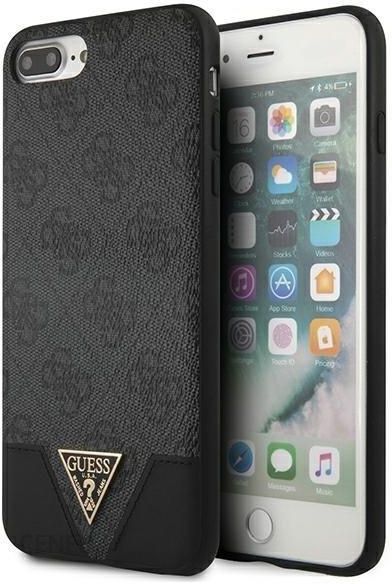 Guess iPhone 7/8 Plus szary/grey hardcase 4G Triangle Collection (GUHCI8LPU4GHBK) - Etui na i opinie -