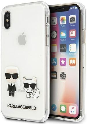 Karl Lagerfeld iPhone X/Xs hardcase Transparent Karl & Choupette (KLHCPXCKTR)