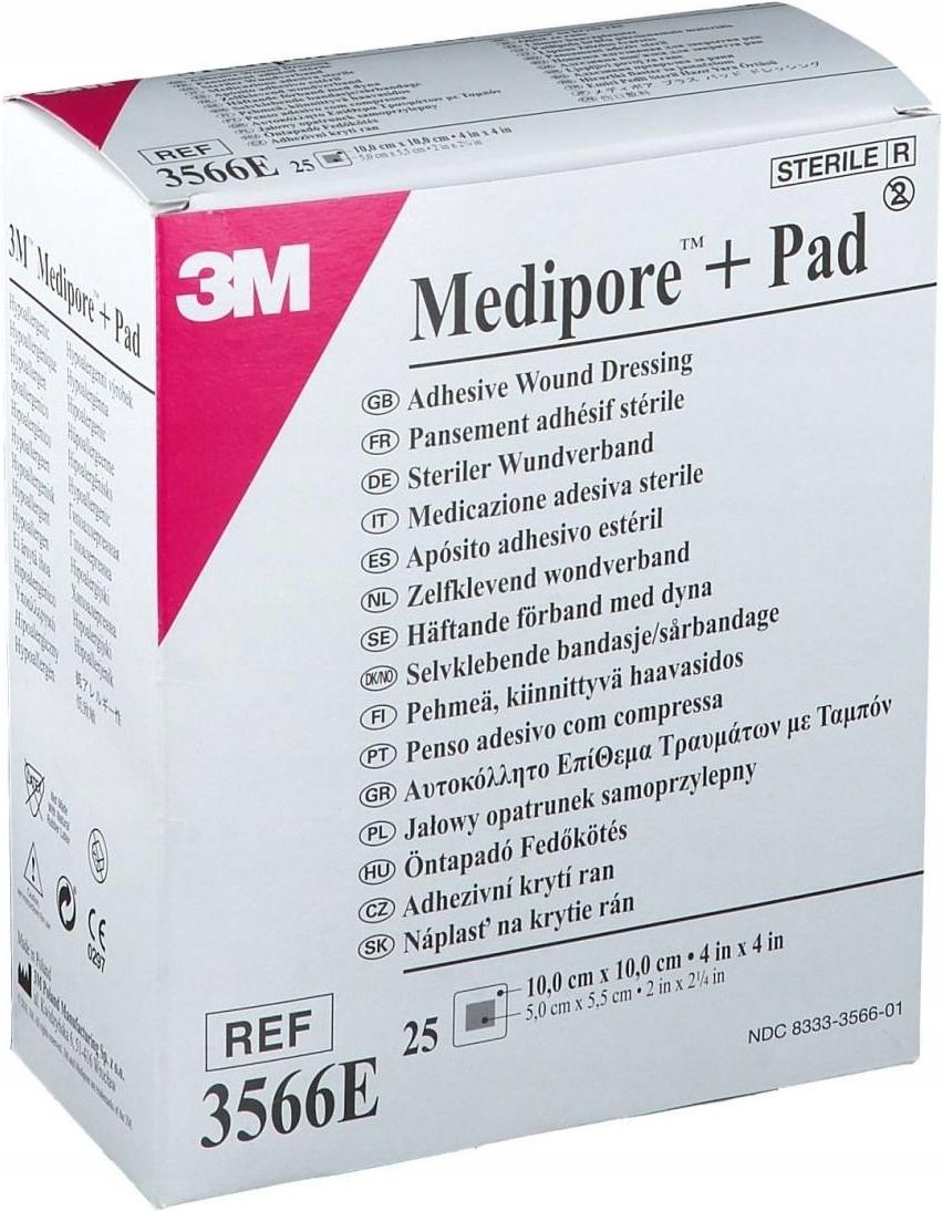 3M MEDIPORE + PAD 10CM X 10CM 25SZT. 3566 Opinie i ceny na Ceneo.pl