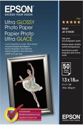 Epson Ultra Glossy Photo Paper - 13x18cm - 50 Arkuszy C13S041944