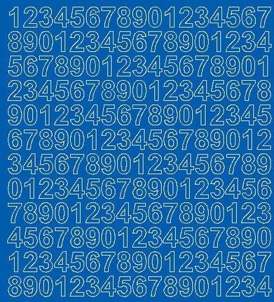Cyfry samoprzylepne 1.5 cm niebieski z połyskiem - Błyszcząca