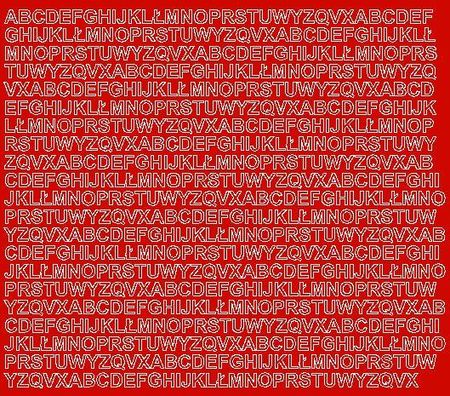 Litery samoprzylepne 7 milimetrów czerwone z połyskiem - Błyszcząca