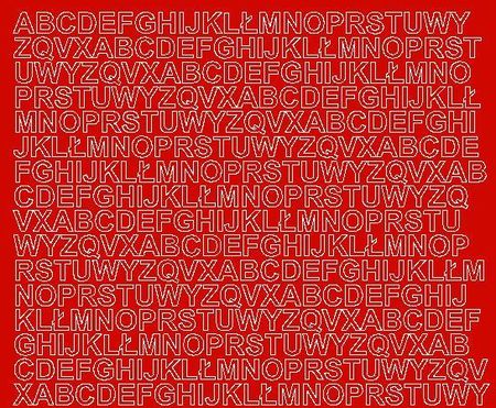 Litery samoprzylepne 1 cm czerwone z połyskiem - Błyszcząca
