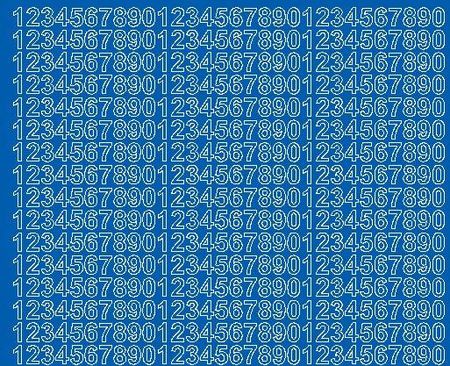 Cyfry samoprzylepne 1 cm niebieski z połyskiem - Błyszcząca