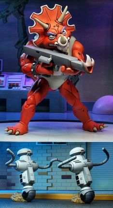 Neca Toys Teenage Mutant Ninja Turtles Action Figure 3-Pack Triceraton Infantryman & Roadkill Rodney 18 cm