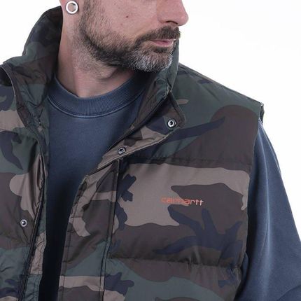 Bezrękawnik męski Carhartt WIP Danville Vest I028135 CAMO LAUREL SAFETY  ORANGE - Ceny i opinie - Ceneo.pl