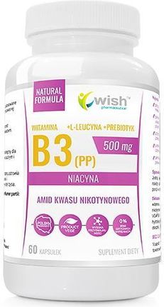 Wish Niacyna Witamina B3 500 mg - 60 kaps.