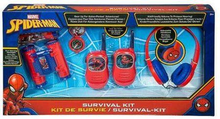 Ekids Spiderman Zestaw przygoda 5w1: latarka kompas lornetka walkie talkie słuchawki SM-V302
