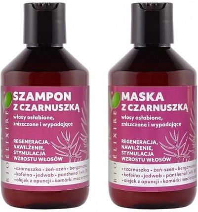 Bioelixire Szampon Czarnuszka 300ml + Maska 300ml