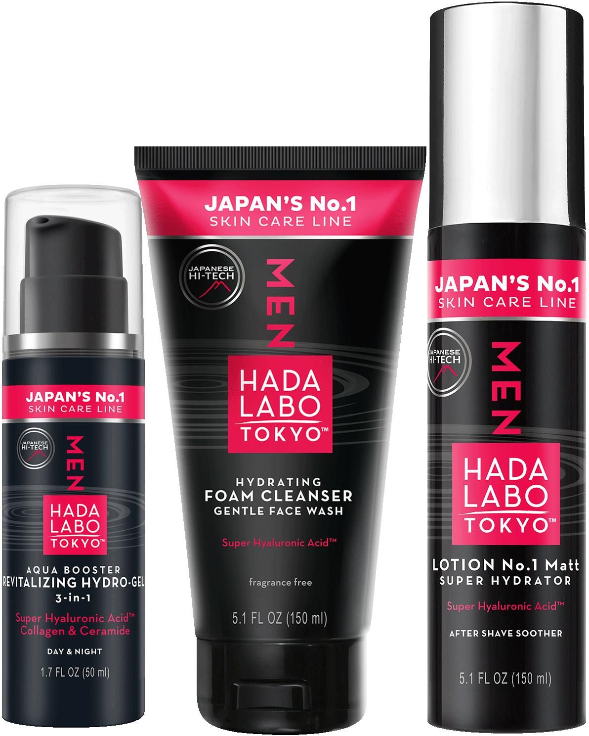 Zestaw dla kobiety Hada Labo Tokyo Zestaw Men Lotion Nr 1 + Foam Cleanser + Aqua Booster
